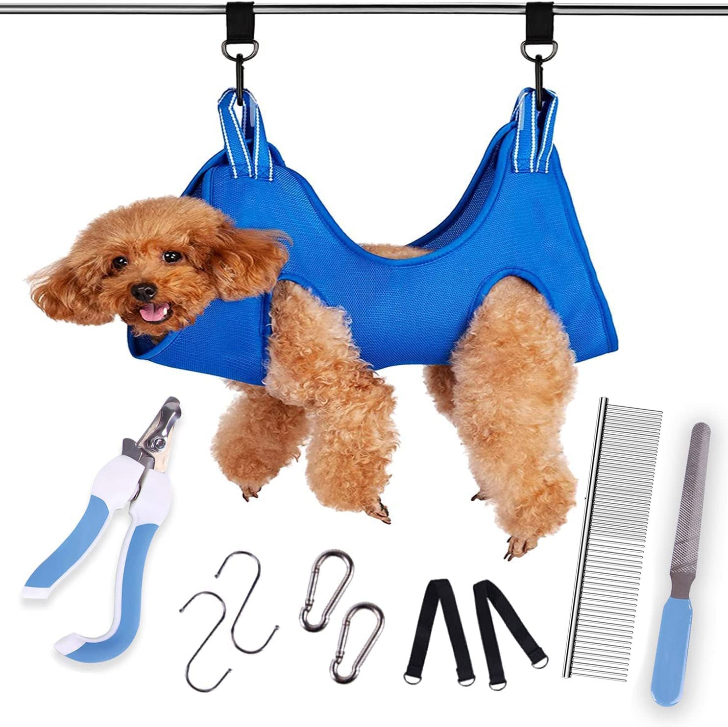 Dog Grooming Hammock Harness for Nail Trimming Pet Grooming Helper Sling  Hook | eBay